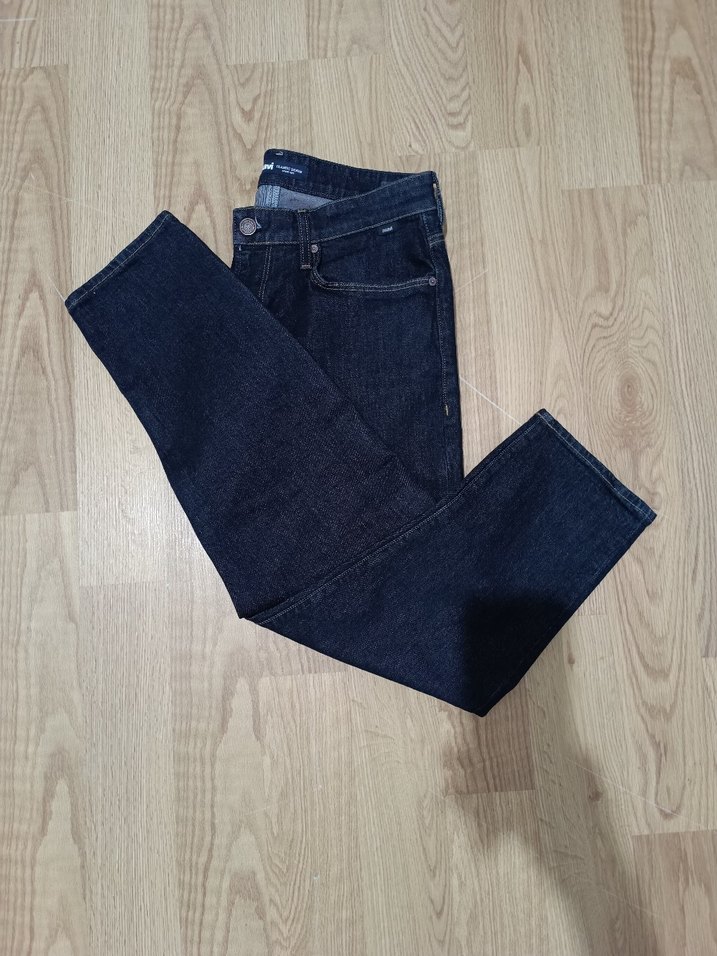 Erkek Lacivert Regular Fit Midi Kot Pantolon, baggy pantolon. - Görsel 4