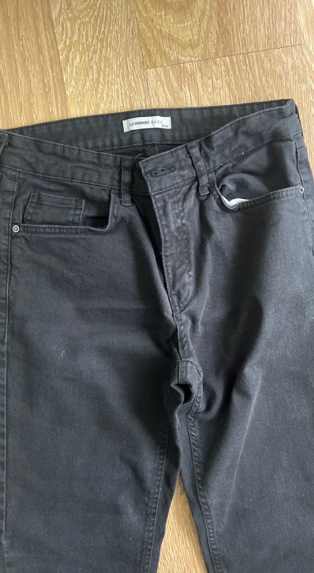 Erkek Siyah Denim Pantolon Regular Fit - Görsel 4