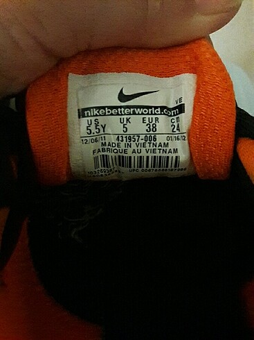 37 Beden siyah Renk Orjinal nike spor ayakkabı