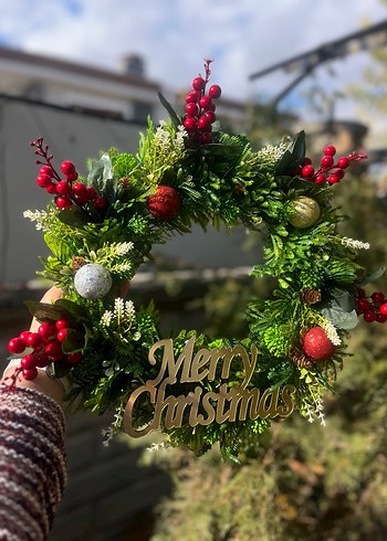 Kapı Süsü Noel çelenki - Görsel 2