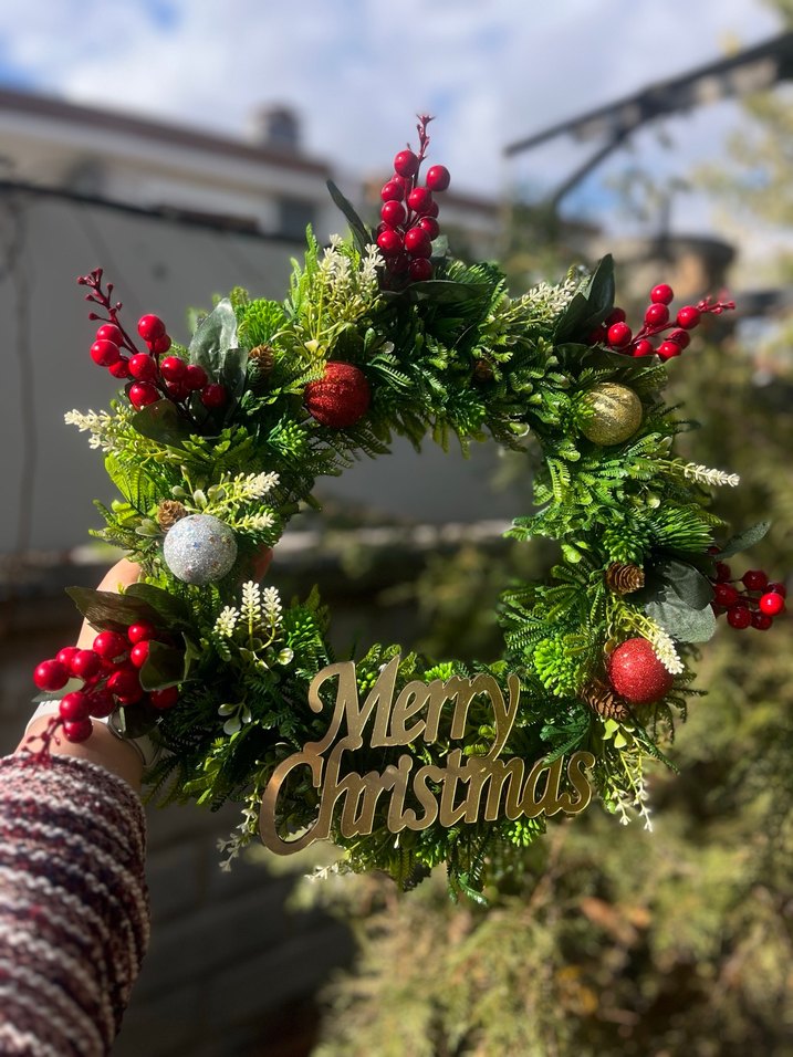 Kapı Süsü Noel çelenki - Görsel 2