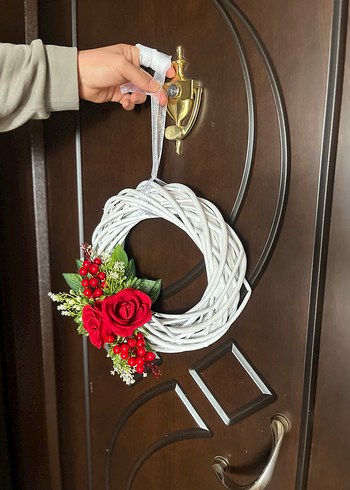 Beyaz Hasır Kapı Süsü - Görsel 6