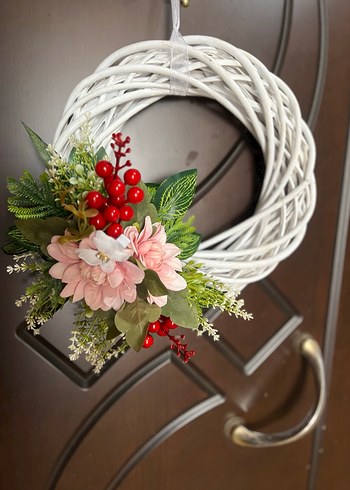 Beyaz Hasır Kapı Süsü - Görsel 2