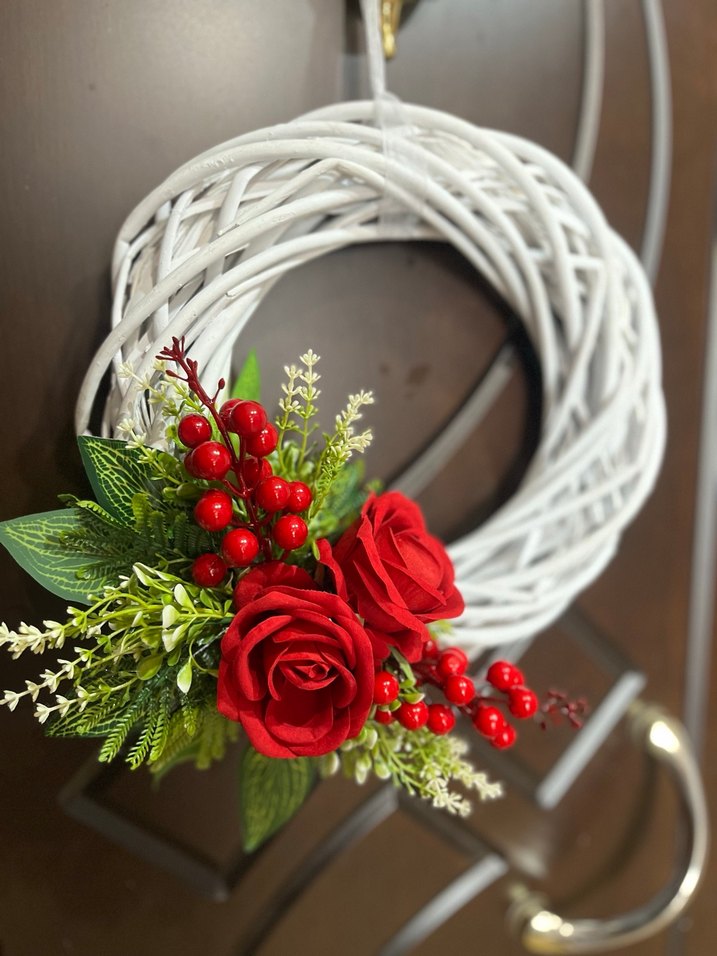 Beyaz Hasır Kapı Süsü - Görsel 4