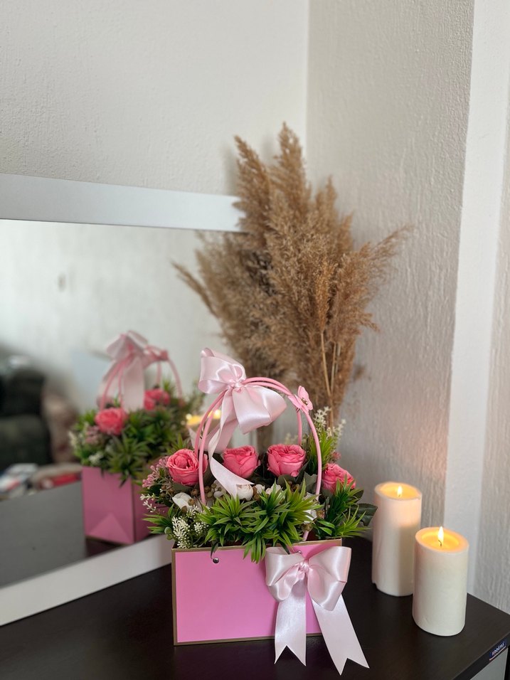 Çanta Çiçek Aranjman - Görsel 4