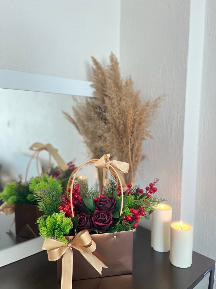 Çanta Çiçek Aranjman - Görsel 5