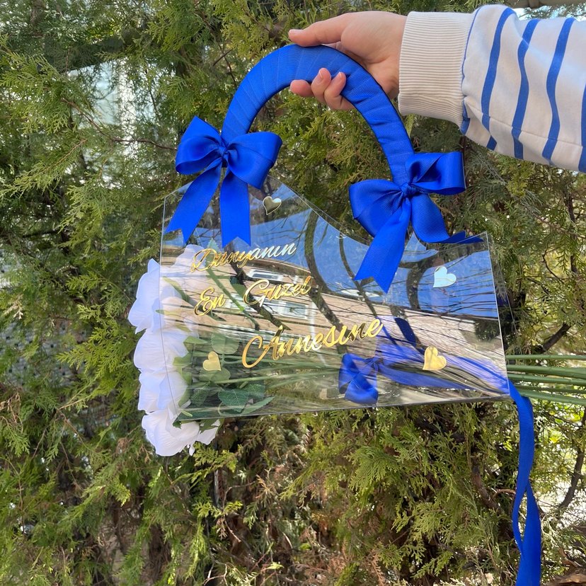 Çanta Çiçek Beyaz - Görsel 4