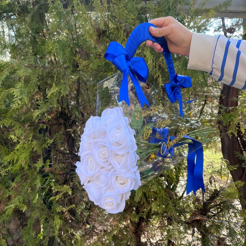 Çanta Çiçek Beyaz - Görsel 2