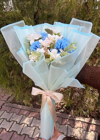 Mavi & Beyaz Zarafet Buketi - Görsel 2