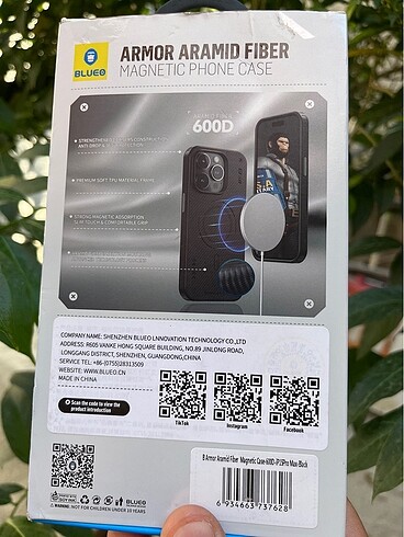 Blueo marka karbon 600 d kevlar 15 pro max kılıf