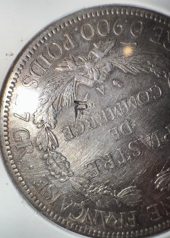 Beden 1906 Fransız Çinhindi 1 piastre Gümüş Madeni Para