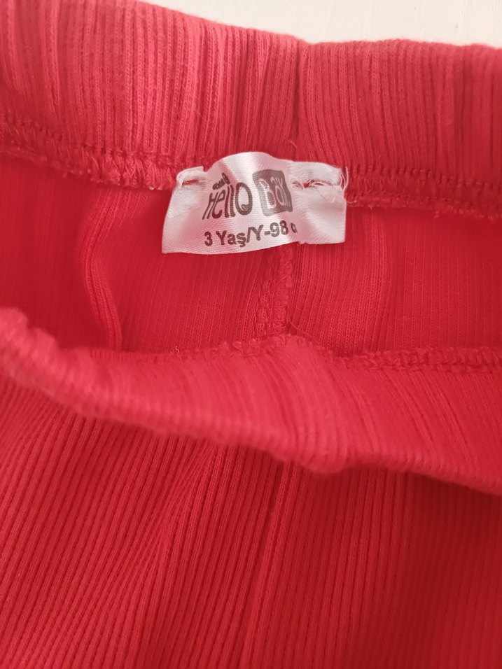 Kız Çocuk Kırmızı Pilili Tayt - Görsel 4