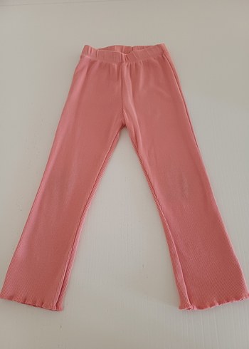 Kız Çocuk Pembe Pilili Tayt - Görsel 2