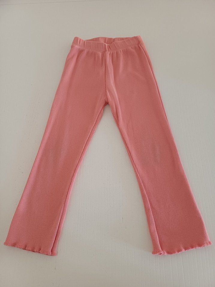 Kız Çocuk Pembe Pilili Tayt - Görsel 2