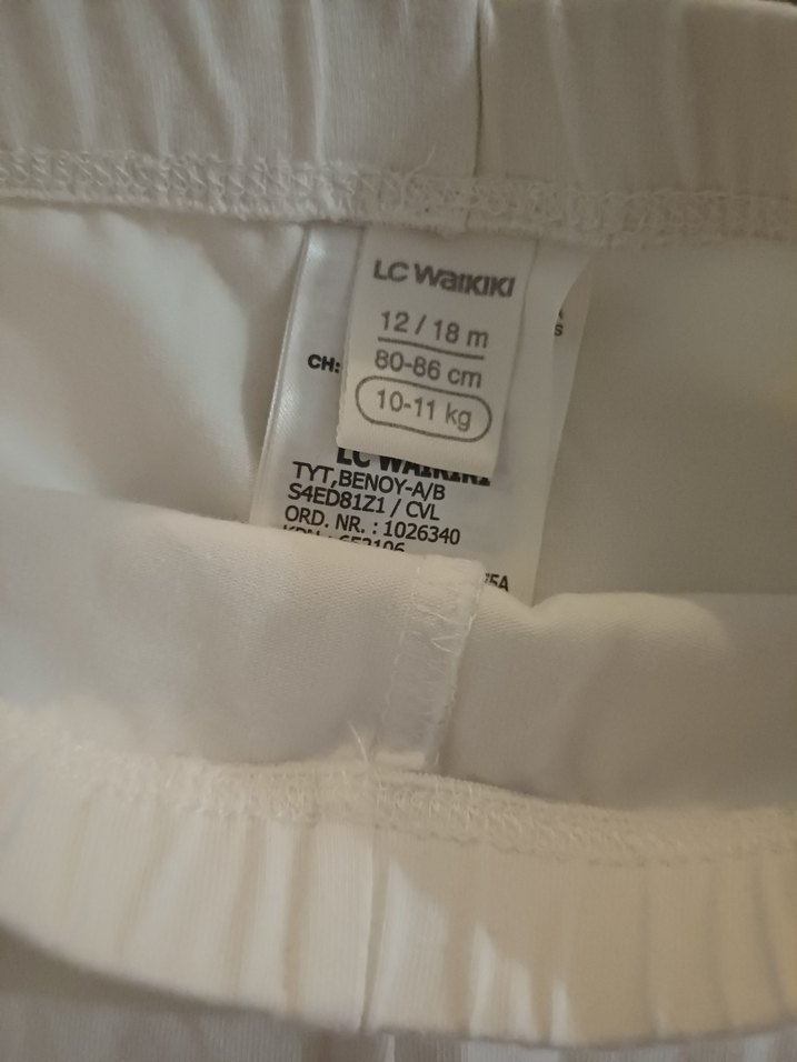 Kız Çocuk Pamuklu Beyaz ve Siyah biker tayt 2 li - Görsel 3