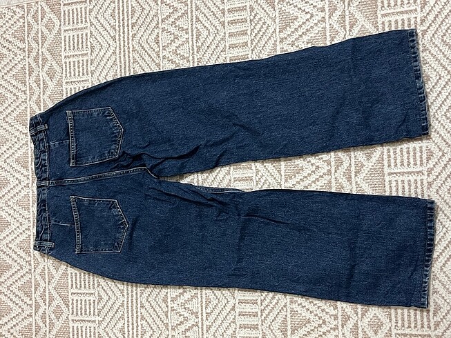 Trendyol & Milla Lacivert Cep Detaylı Yüksek Bel Wide Leg Jean
