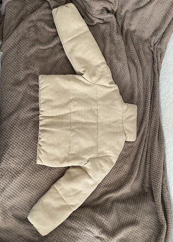 Bej Fermuarlı Kısa Kadın Mont - Görsel 3