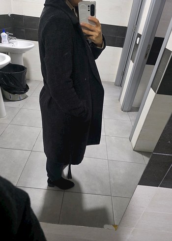 Siyah Uzun Klasik Kaban - Görsel 4