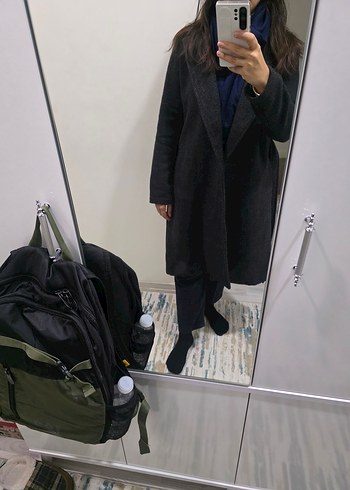 Siyah Uzun Klasik Kaban - Görsel 6