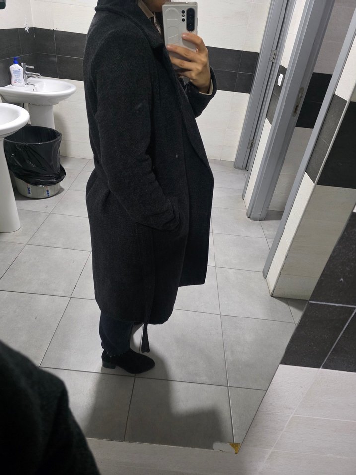 Siyah Uzun Klasik Kaban - Görsel 4