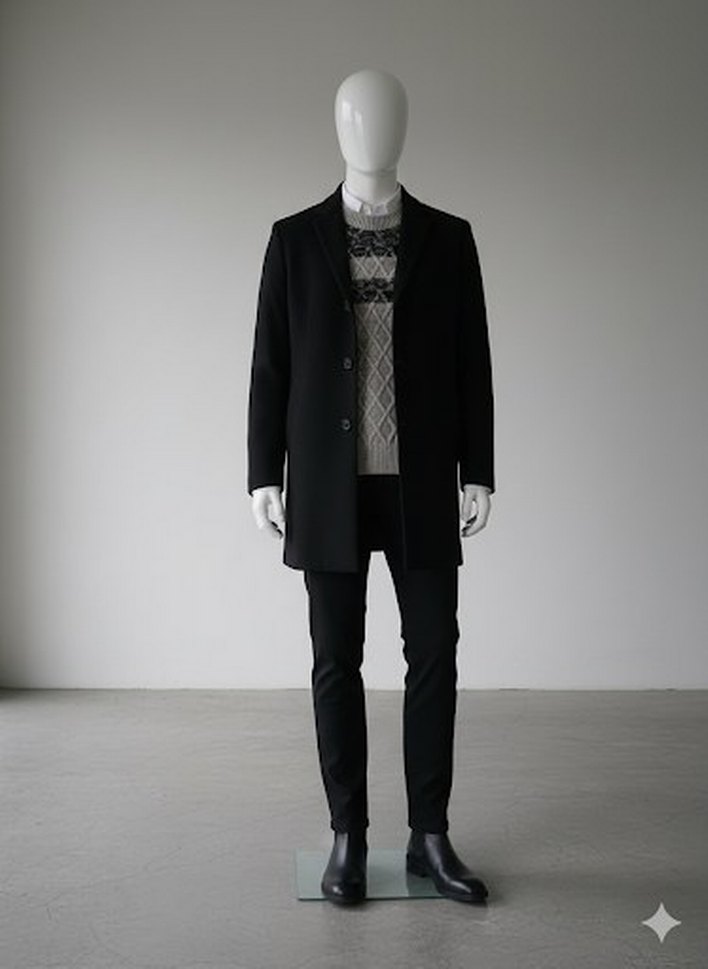 Bohem krem Örgü Kazak - Görsel 5