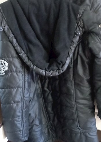 Kadın Siyah Deri Biker Kışlık Mont - Görsel 2