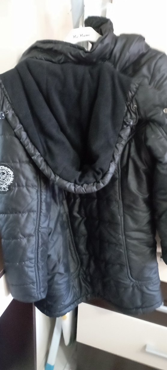 Kadın Siyah Deri Biker Kışlık Mont - Görsel 2