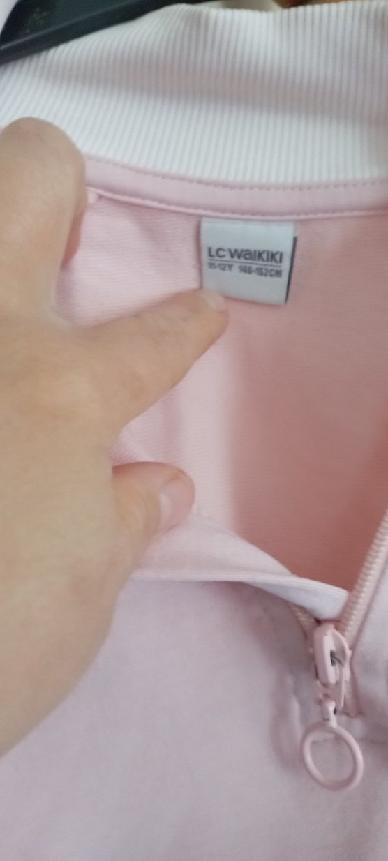 Pembe V Yakalı Hamile Tunik, Kısa Kollu, Rahat Kesim - Görsel 2