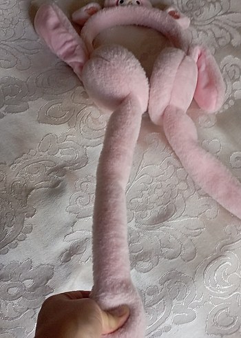 Pembe Peluş Oyuncak Kulaklık - Görsel 5