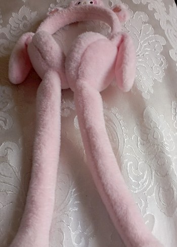 Pembe Peluş Oyuncak Kulaklık - Görsel 2