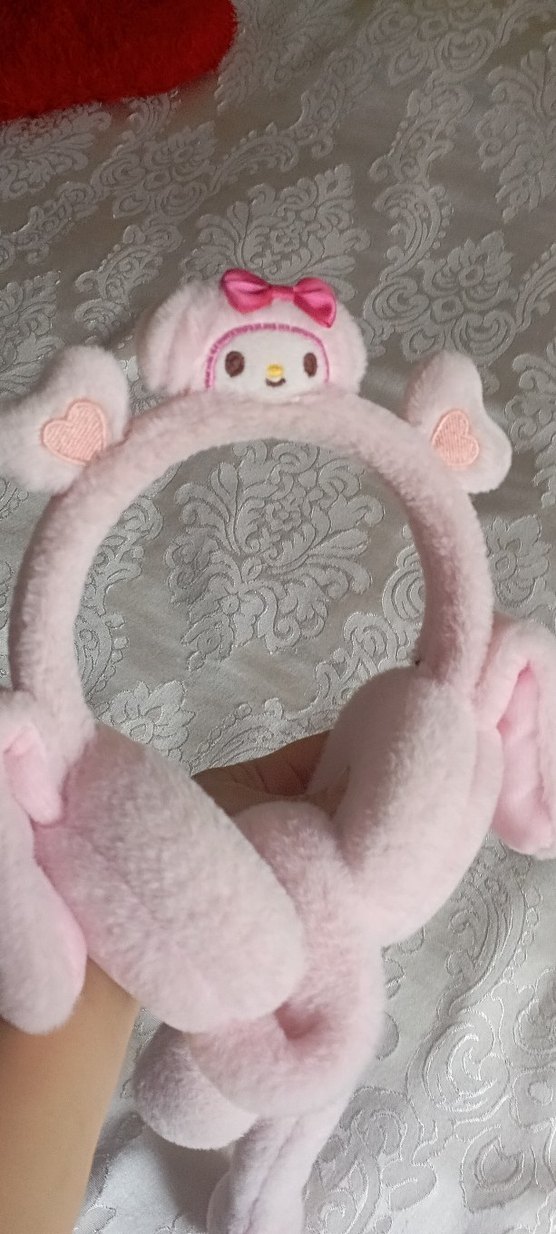 Pembe Peluş Oyuncak Kulaklık - Görsel 4