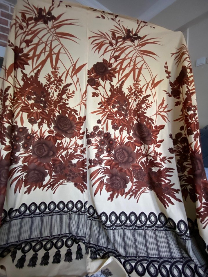 Kahverengi Bohem Desenli Baskılı Perde - Görsel 3