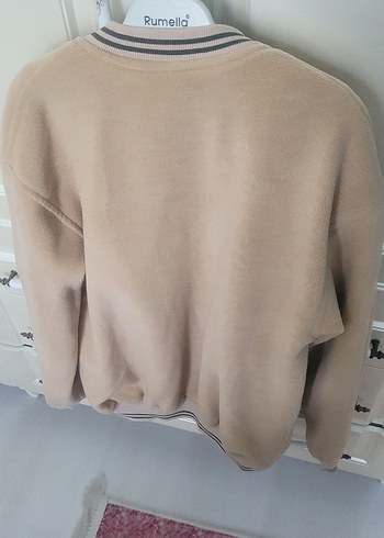 Bej Erkek Fermuarlı Polar Sweatshirt - Görsel 2