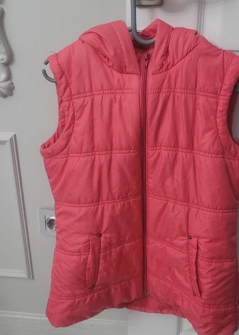 Pembe şişme yelek kapsonlu - Görsel 3