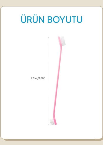 Renkli Çift Uçlu Evcil Hayvan Diş Fırçası - Görsel 3