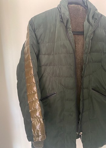 Yeşil renkli Kürklü Erkek Çocuk Mont - Görsel 2