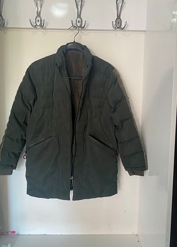 Yeşil renkli Kürklü Erkek Çocuk Mont - Görsel 4