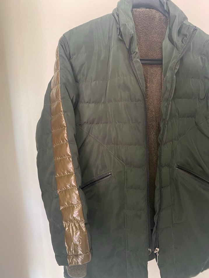 Yeşil renkli Kürklü Erkek Çocuk Mont - Görsel 2