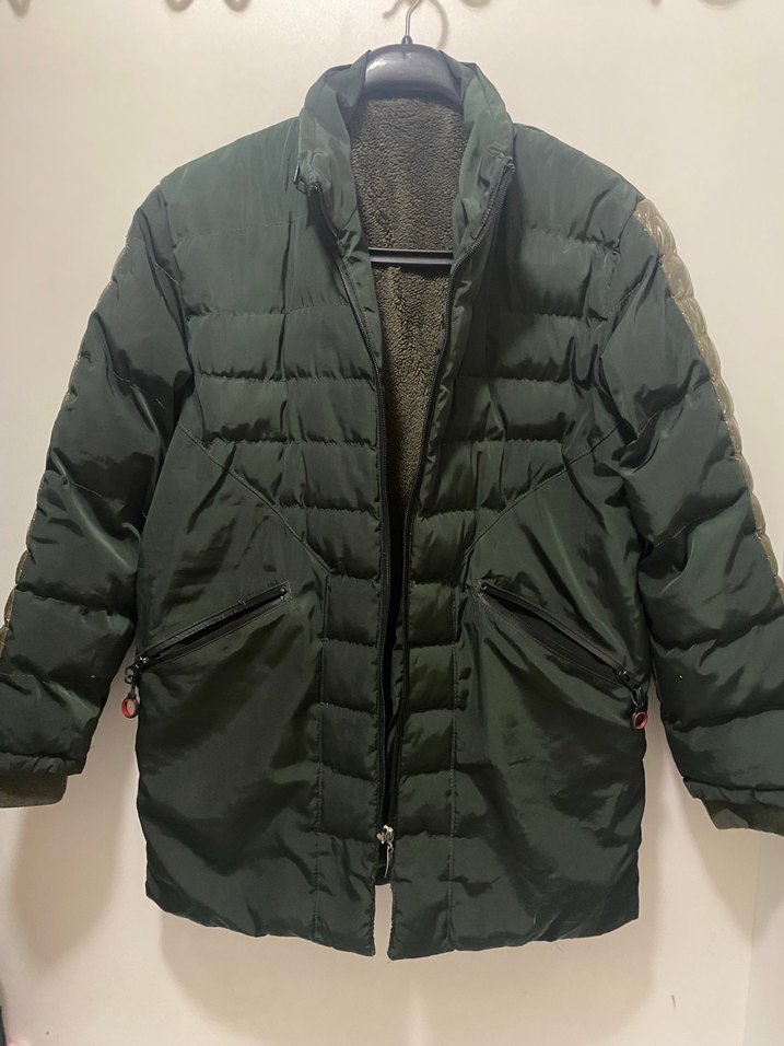 Yeşil renkli Kürklü Erkek Çocuk Mont - Görsel 5