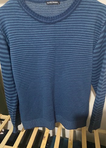 Erkek Lacivert Bisiklet Yaka Triko Kazak - Görsel 2