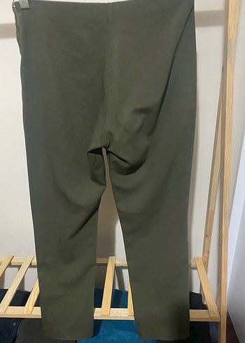 Kadın Haki Kumaş Pantolon - Görsel 5