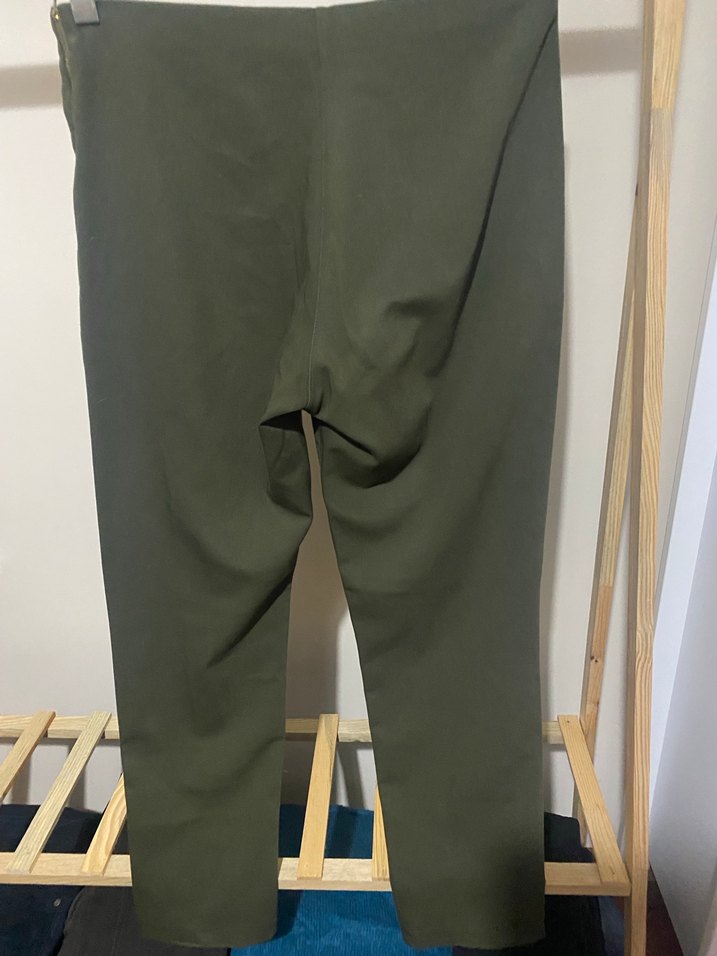 Kadın Haki Kumaş Pantolon - Görsel 5