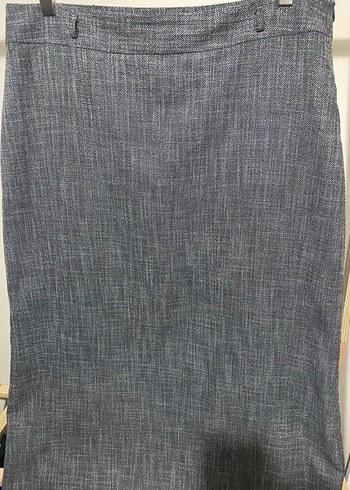 52 beden Gri  Uzun Etek - Görsel 2