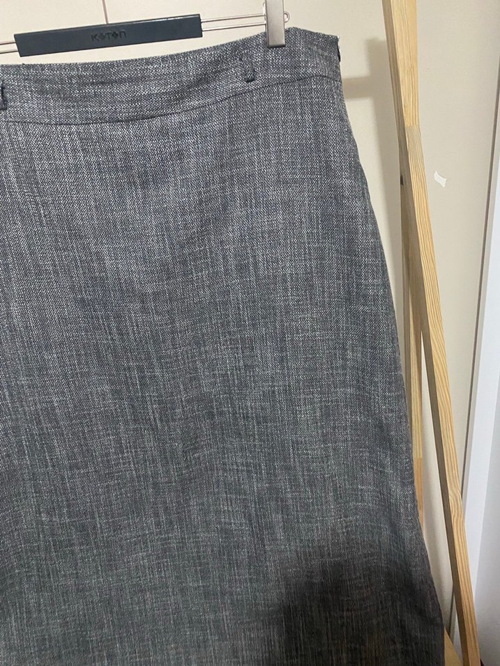 52 beden Gri  Uzun Etek - Görsel 3