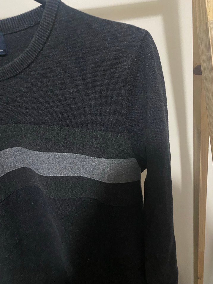 Gri Erkek Triko Kazak - Görsel 3