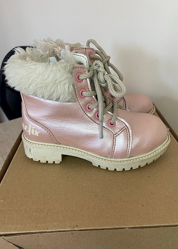 25 numara Pembe Kürklü Kız Çocuk Botu - Görsel 7