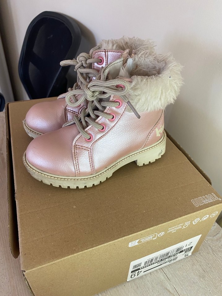 25 numara Pembe Kürklü Kız Çocuk Botu - Görsel 2