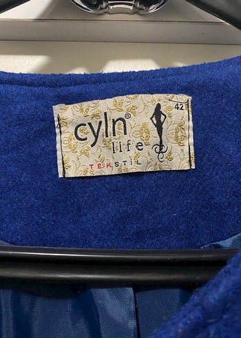 Düğmeli Mavi Uzun Kaban - Görsel 2