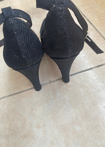 35 Beden siyah Renk Siyah Desenli Stiletto Topuklu Kadın Ayakkabı