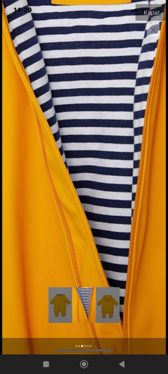 Sarı Kapüşonlu Bebek Tulumu - Görsel 3